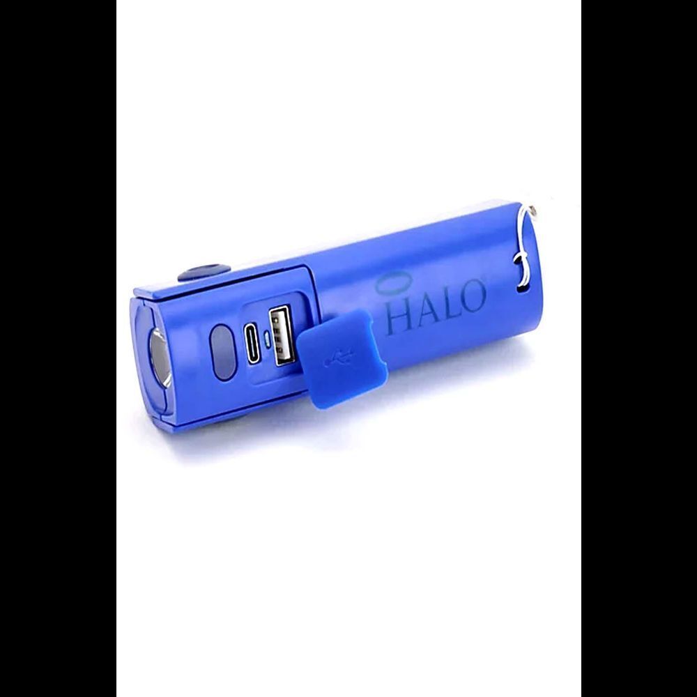 HALO FanPal 2,000mAH Power Banks with Mini Fan & LED Light Blue
